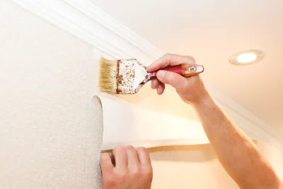 Pose de papier peint à Rhodon — revêtements muraux et toiles de verre